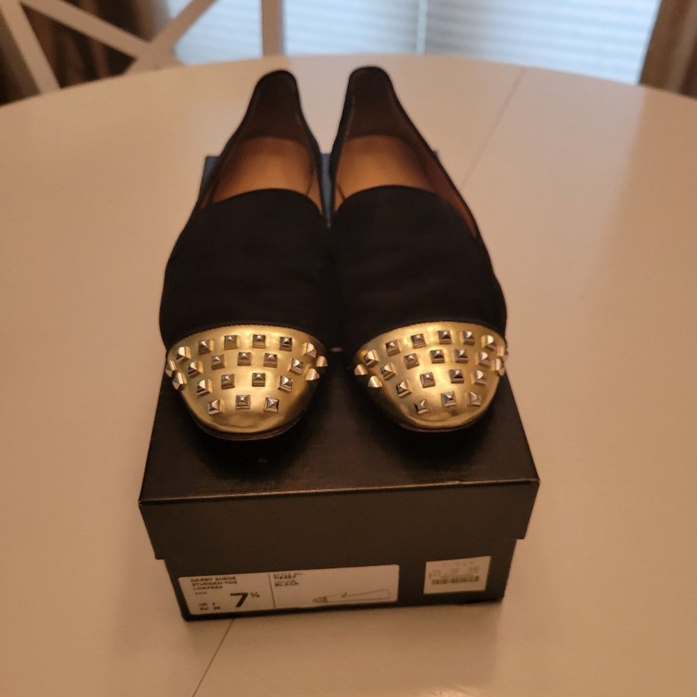 J. Crew Gold/Black Flats